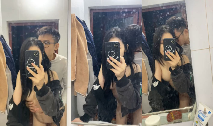 Cặp đôi mới lớn làm tình trước gương P1 Cặp đôi mới lớn làm tình trước gương P1